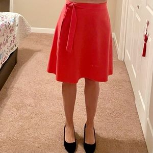 Bought in Europe, Branchess red/salmon color knee-length skirt, size 4